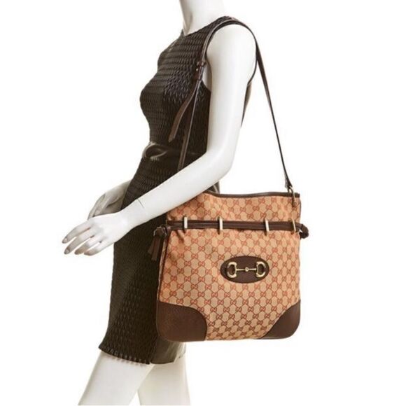 Gucci 1955 Horsebit Canvas Messenger Bag - Picture 3 of 16